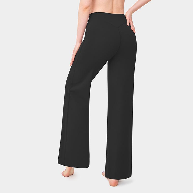 High Waist Straight Leg Yoga Pants - Women's Slimming, Breathable, Hip-Lifting, No Lines, Sports Fitness Pants