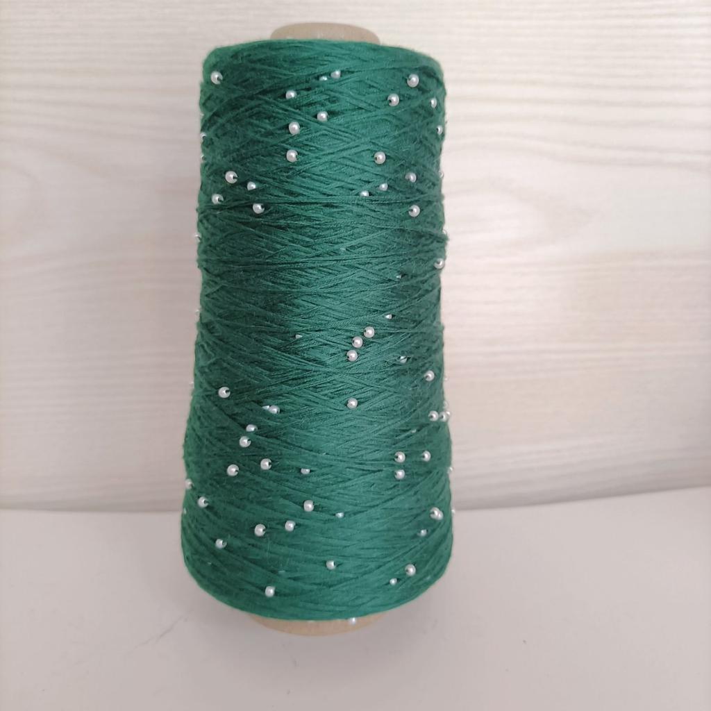 350g 70% CottonSoft Crochet Hand Pearl Beaded Yarn Lace 6# Hand-Knitted Thread For Summer Knitting Sweaters Hats Scarves Luxury