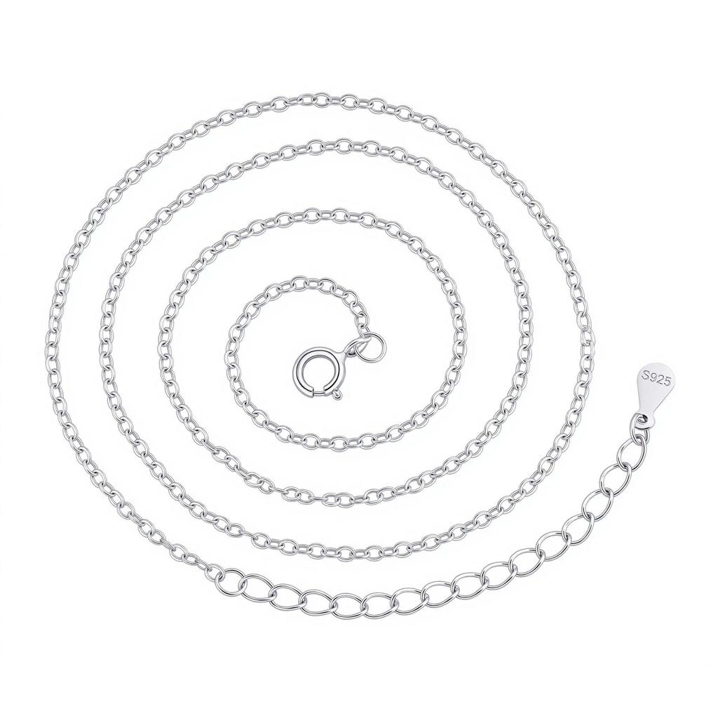 S925 Sterling Silver Matte Cross Chain - Versatile Layering Thin Collarbone Chain, No Pendant