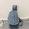 Denim Chest Bag Women's Shoulder Bag General Bag Lightweight Student Crossbody Bag