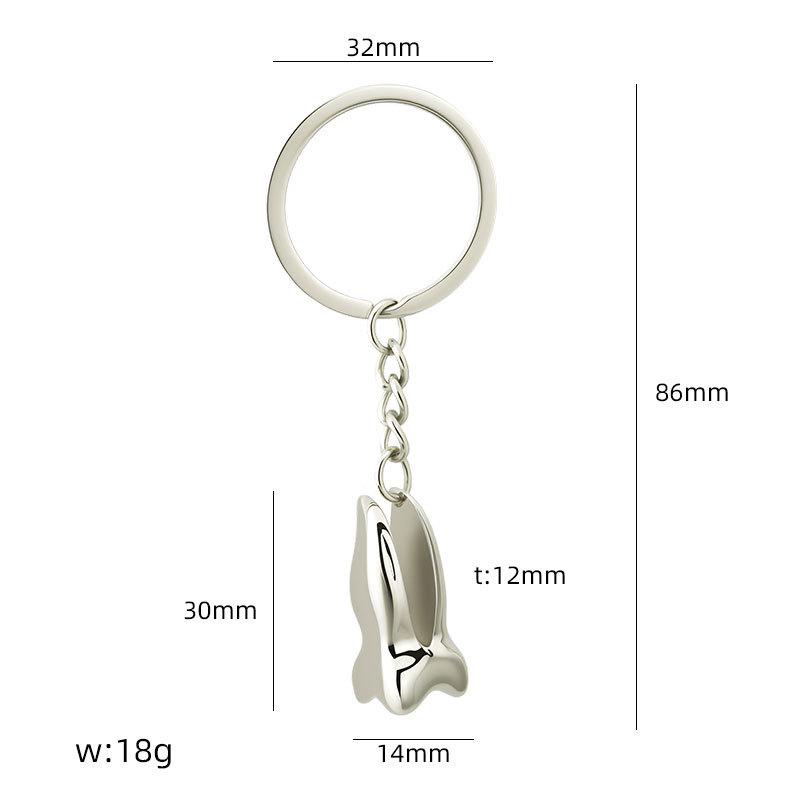 Creative Dental Tools Keychain: Simulation Teeth, Mouth Mirror & Forceps - Perfect Dentist Gift