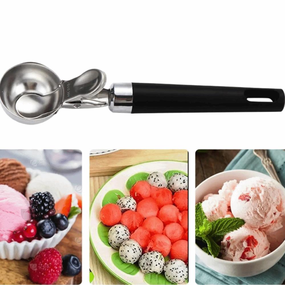 Non-stick Ice Cream Scoop 304 Stainless Steel Watermelon Ball Scoop Sundaes Scoop  Fruit