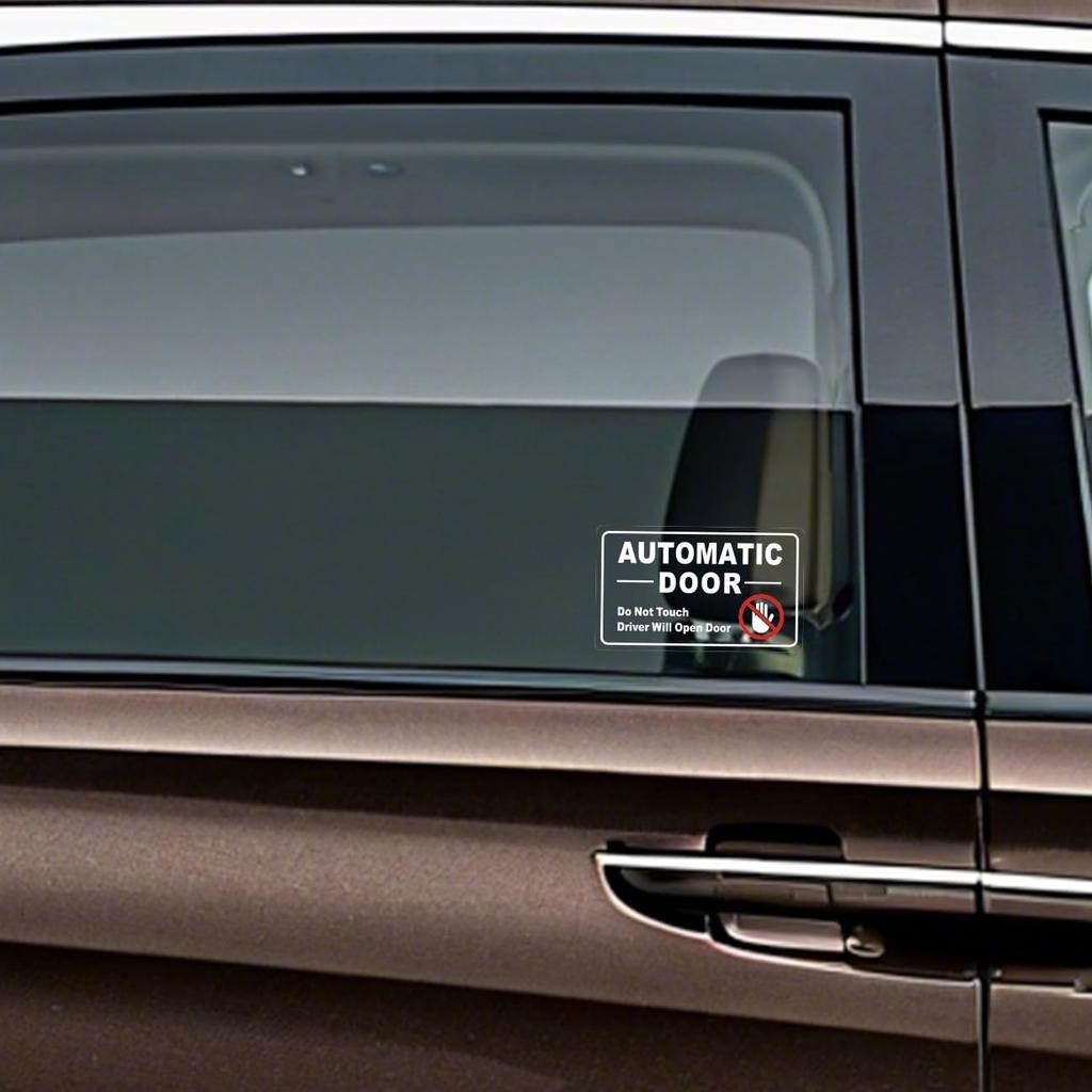 8 Pieces Automatic Door Driver Will Open Door Stickers for Cars, Transparent,3.5inx2in