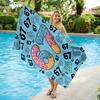 Sechs Sieben 67 Freundschaft Strandtuch Schnelltrocknend Super Saugfähig Geeignet für Strandurlaub Pool Fitnessstudio Geschenk für Freund Und Familie