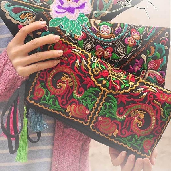 Women Handmade Delicate Elegant Retro Embroidered Bag