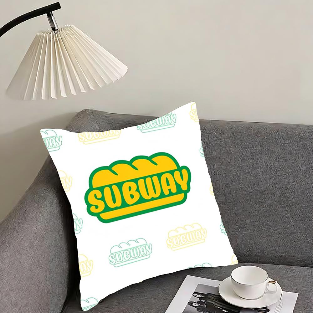 

Classic SSubway Cushion Cover Pillowcase Ultra Soft Skin Friendly Fabric Cloud Like Comfort Concealed Zipper 30x30cm