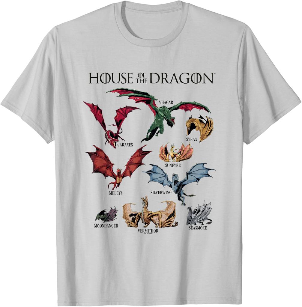 House of The Dragon Graphic 2026 Movie Summer Vintage TShirt Cotton Unisexs Unisexs Y2k Popular Oversized Tshirt Casual Tee