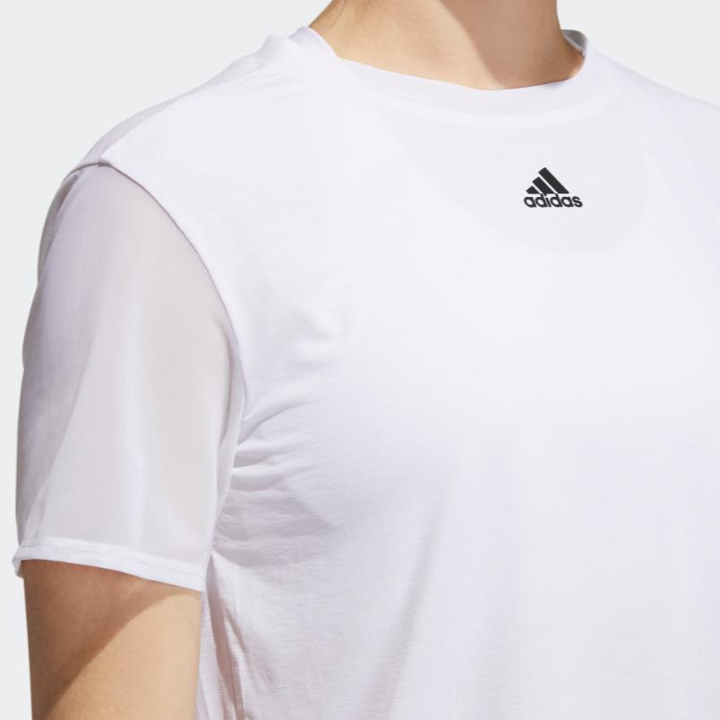 Adidas Dance Tee Yoga Sports Fitness Quick-Dry Short Sleeve T-Shirt Women Tops White GP6789