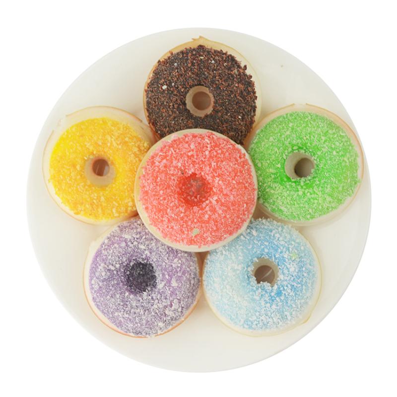 1pc Simulation Colorful 5cm Donuts Bread Fake Cake Fun Ornament Pendant Slow Rebound Toys  Playsets Fake Food Decor Photography Props