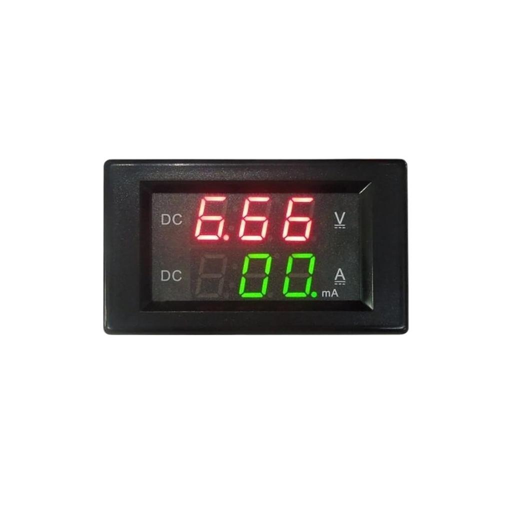 DC 0-999mA DC99.9mA DC9.99mA DC Voltage Current Meter Ampere Meter DC0-100V 300V 600V LED DC Volt Amp Panel Meter Voltage Tester (Color : Black