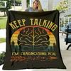 Psychologists Delight Funny Psychology Gift | Keep Talking I'm Diagnosing You Throw Blanket Soft Flannel Couch Bedspread with Brain, Machine Washable 