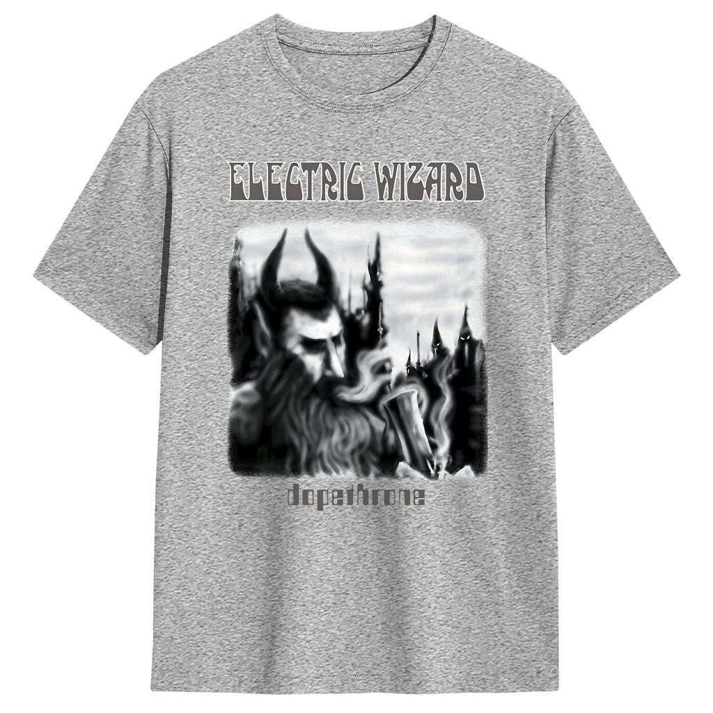Electric Wizard T Shirts Men 100% Cotton Humor T-Shirts Round Collar  Tee Shirt Short Sleeve Clothes Summer