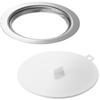 Yamazaki Kitchen Drain Net Holder Magnetic Soaking Cap Tower Drain Drain Dishwasher Sink Cover 10688 1316 (Silver) + (White) [2-Piece Set] Net,