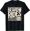 Beard Rides Funny Vintage Distressed Mens Beard Gift Unisex T-Shirt