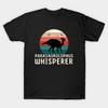 Men Black Print T-shirt Parasaurolophus Whisperer Quote For A Parasaurolophus Dino Fan No-Cut Transfer Paper Print Cotton Tshirt
