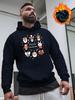 Unisex Fleece-Lined Hooded Sweatshirt, Corrugated Plush Lining Warm, Christmas Tree Gift Christmas Print, Autumn Winter Fleece-Lined Sweatshirt, Unise