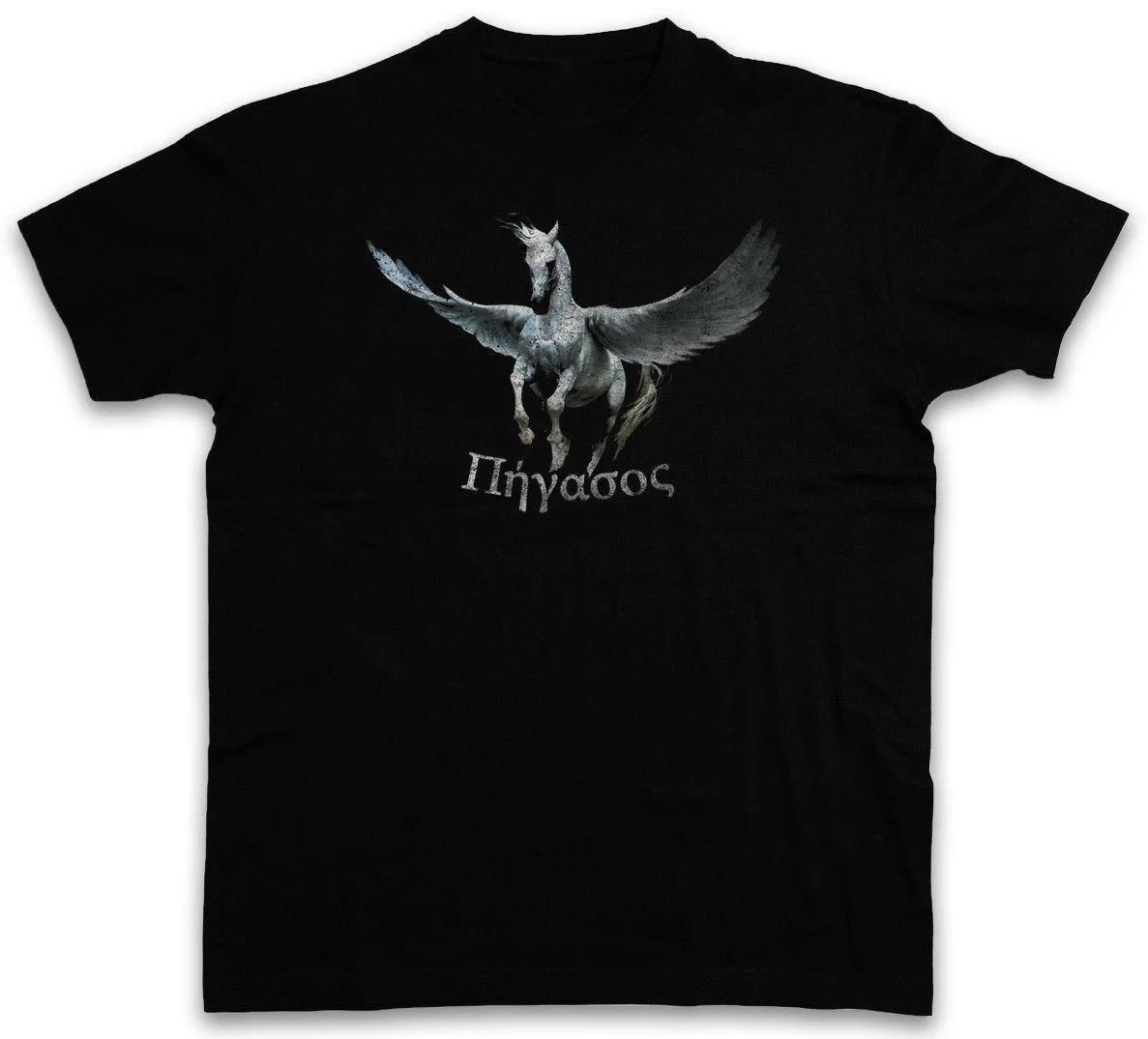 PEGASUS Flying Pegasi Pferd Horse Greek Mythology Mens TShirt Summer Cotton Short Sleeve ONeck Unisex T Shirt New S3XL S