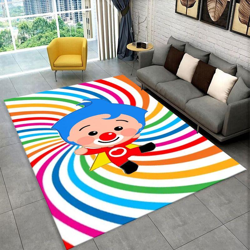 Cute plim plim Cartoon Non-Slip Area Rug for Living Room,Bedroom,Playroom,Soft Carpet Floor Mat Home Decor Rug Room Gift