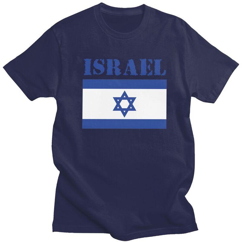 Custom Israel Flag T Shirts for Men 100 Cotton Tee Tops Tshirt Short Sleeve Tshirt Clothing