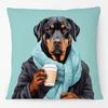 Fashion Dogs Posters Cushion Cover Rottweiler Beagle Australian Shepherd Shorthaired Pointer Dog Print Linen Pillow Case