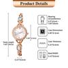 Süßes Kettchenarmband Funkelnde Römische Analoge Stilvolle Quarz-Modeuhr in Gold oder Silber Ein Perfektes Geschenk für oder Tag Damenuhr Diamant, Ziffern,