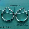 1 Pair of Wide Edged Smooth Circular Earrings, Simple Retro Style, Suitable for Daily Wear and Gift Giving, Perfect for Mother's Day