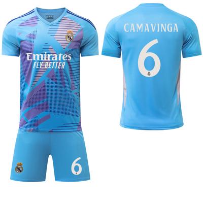 Maillot de gardien Real Madrid bleu ciel 2024-25 #1 Courtois #9 Mbappé Maillots de Football