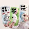 For Xiaomi 14T Pro Case For Xiaomi 14T Phone Case Cute Panda Rabbit Luxury TPU Protective Skin Cover For Xiaomi Mi 14T Pro Coque