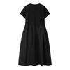 Ggpx Colorblock Shirring Flare Short Sleeve Dress  Gp2op041f 