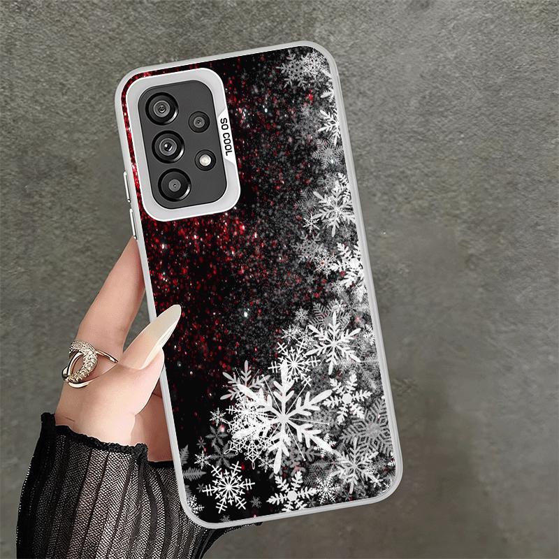 Snow Snowflake Winter Cold Shockproof Phone Case for Samsung A17 A16 A15 A14 A37 A57 A36 A56 A26 A35 A55 A25 A34 A54 A24 A13 A23