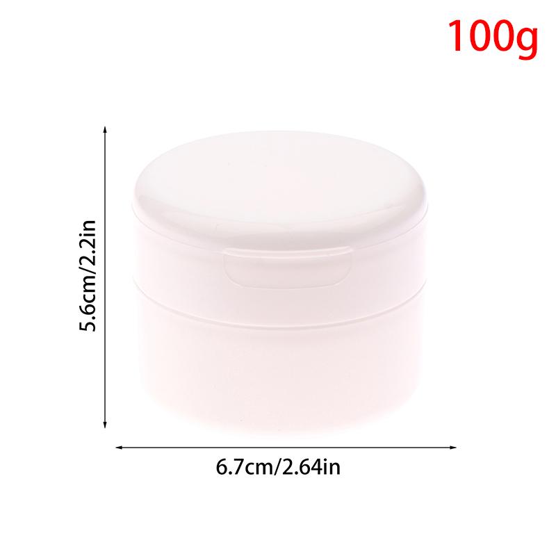 100/150G Flip Cover With Spoon Refillable Bottles Empty Makeup Jar Pot Travel Face Cream Lotion Cosmetic Cotton Pad Container