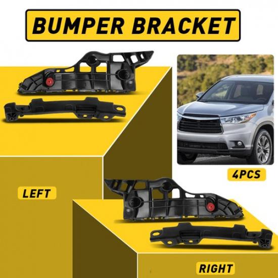 

Bumper 4PC Brackets Fit Toyota Retainer Fit Highlander 14-19 Beam Support Mount