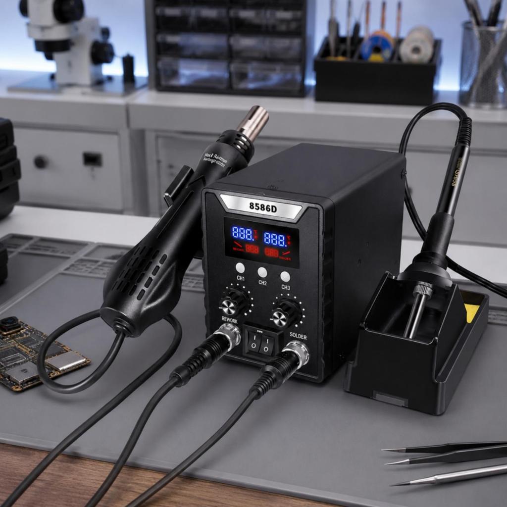 2in1 Air Rework Soldering Station Separate Control Repair TwoModeFunction