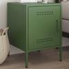 VidaXL Olive Green Bedside Table 36x39x50.5 Cm Steel, Cabinet, Side Cabinet, Phone Stand, Bedside Table, 842918