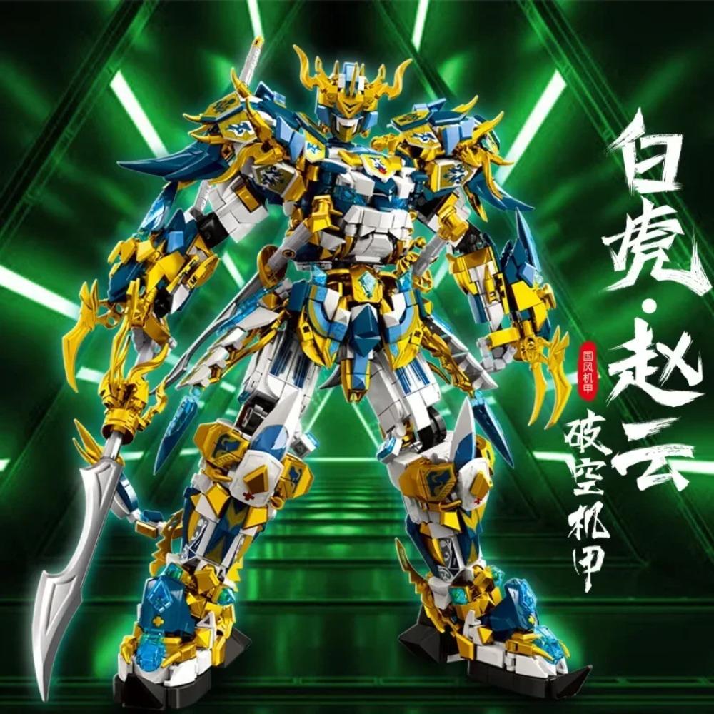 Warrior Mech Robots Model Building Block Toys Sets Monkey King Hero Bull Demon Mecha DIY Mini Bricks Toys For Kids Boys Gifts