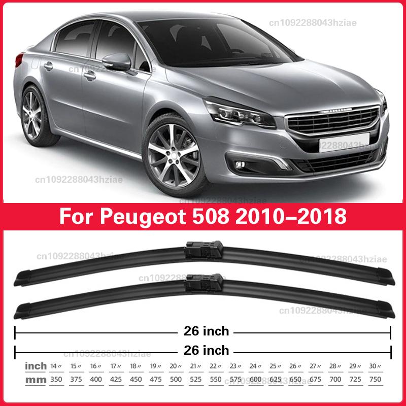 For Peugeot 508 2010 2011 2012 2013 2014 2015 2016 2017 2018 Wiper Front Wiper Blades 26"+26" Windshield Windscreen Front Window