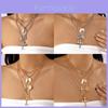 Geometric Cross Pendant Necklace With Layered Chain For Men And Women Summer
