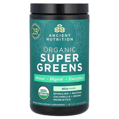 Ekologiska Super Greens, Mint, 205G(7.23Oz)