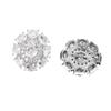 2PCS/Set Metal Flower Rhinestone Buttons Shirt Sewn Buttons DIY Accessories Decorative Handmade Sewing Accessories