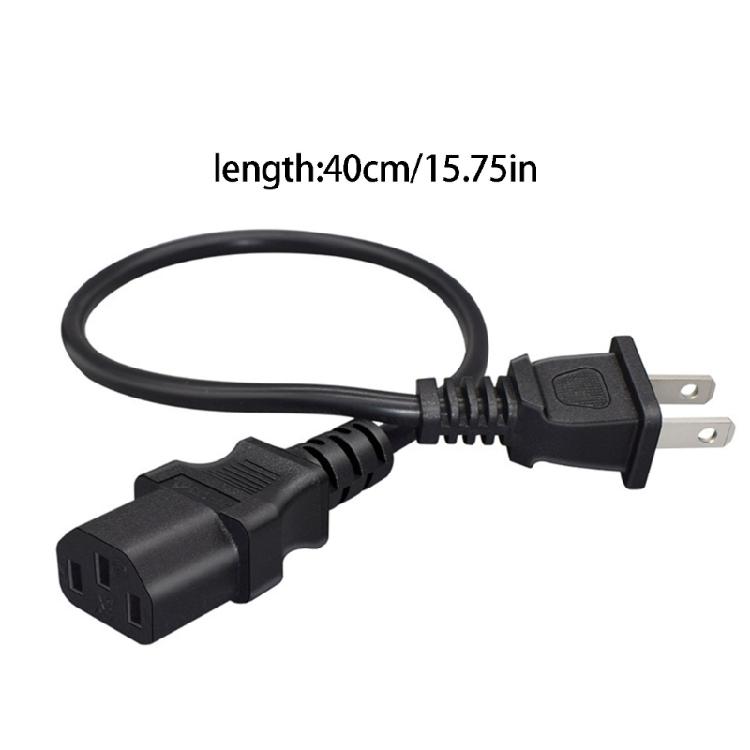 NEMA1 15P Male To IEC320 C13 Female Power Cable 40Cm 40Cm Pc Power Supply Cord Suitable for Reliable Energy Transfer