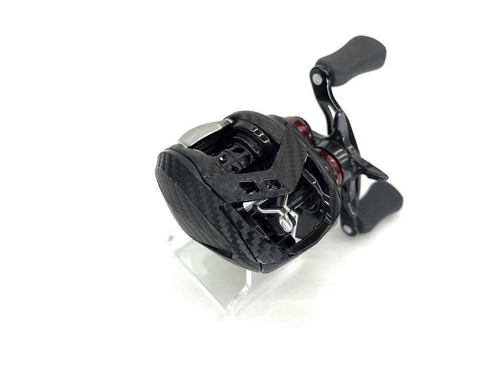 CUSTOM YOROI 21 Gekkabijin AIRTW Custom Scratch Baitcasting Reel Customization SEAT.JP Decal, Protection, (Black, Left-Handed)