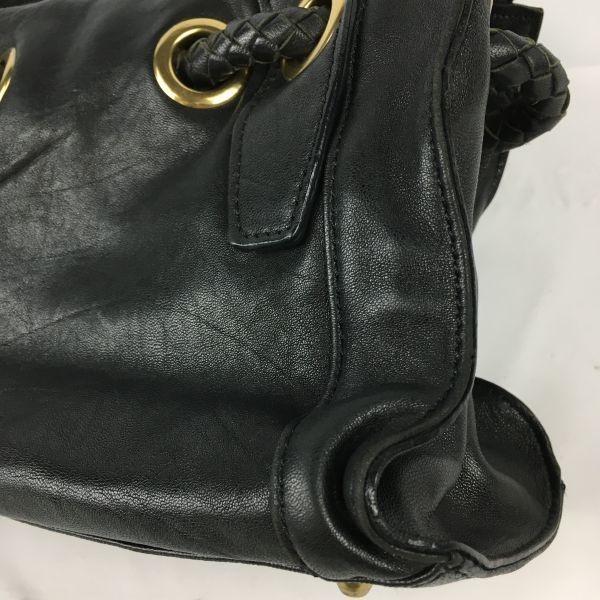 Abro Leder Hand Mini Boston Tasche Schwarz mit Quaste(GEBRAUCHT)