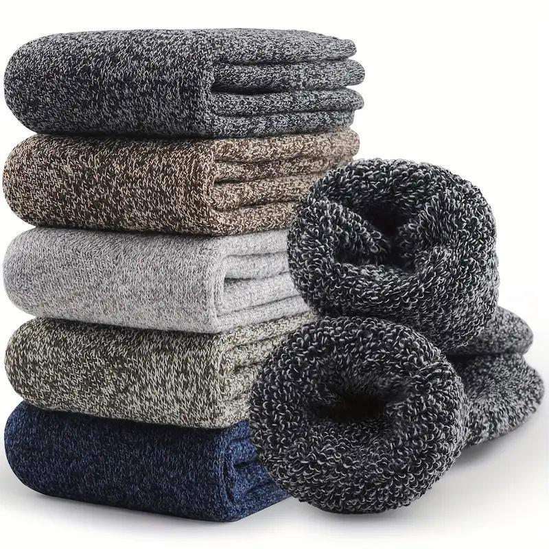 3 Pairs Winter Warm Thick Towel Bottom Man Socks Wool Male Socks Slipper Socks Merino Wool Socks Against Cold Snow Socks
