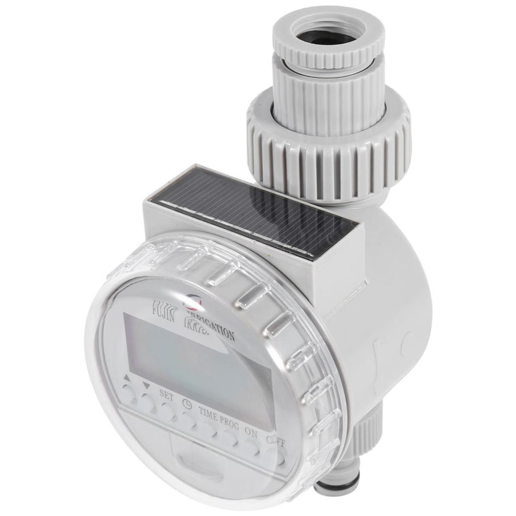 1Pc Solar Power Home Garden Auto Water Saving Irrigation Controller LCD Digital Watering Timer