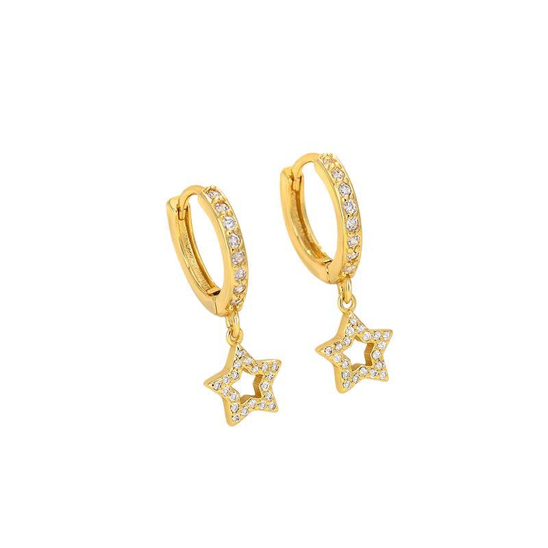 Ear Buckle High-end Five-pointed Star Earrings Fashionable and Elegant Light Luxury Ear Accessories