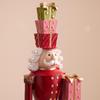 Resin Nutcracker Soldier Ornament with Christmas Wreath Gift Box