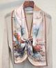 Thousand Miles Of Jiangshan Picture 100% Mulberry Silk Scarf Large Square Scarf Chinese Style Silk Scarf Shawl Spring And Autumn Send Mom