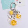 Dice Keychain Creative Star Manger Punk Style Keyrings for Women Bag Hanging Ornaments Accessories