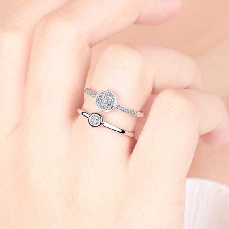 Lindon Klasyczny Stop Miedzi Cyrkon Pierścionek Damskie Biżuteria Ślubna Obietnica Party Prezent