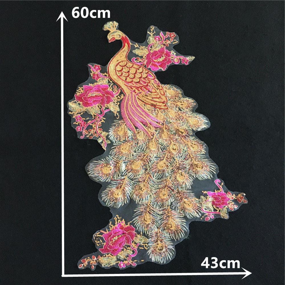 Diy Decorative Cheongsam Wedding Dress Embroidery Accessories Multi-Colored Peacock Collar Hollow Lace Mesh Lace Accessories